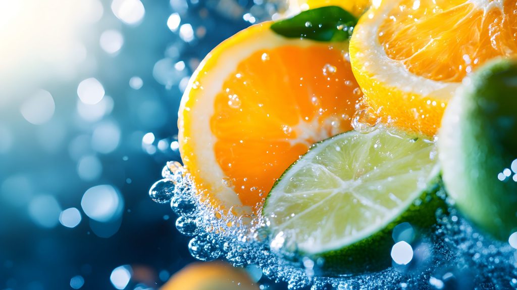 agrumes dans de l'eau illustration de Zest.🍋‍🟩, entreprise qui augmente le chiffre d'affaires des TPE